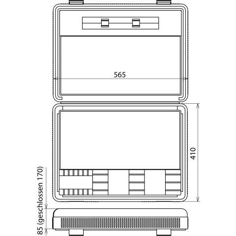 Thumbnail - Dehn, Werkzeugkoffer, Kunststoffkoffer leer f. EuK-Set f. KVS 745952