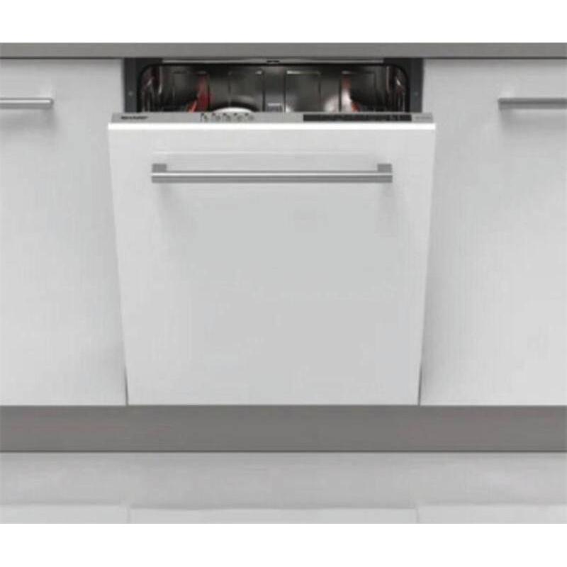 Sharp QW-NI14I47DX-DE, Geschirrspüler Einbau, Silber