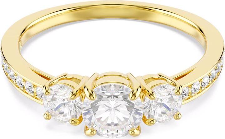 Produktbild Swarovski Stilla Attract Ring Rundschliff Weiss Goldlegierungsschicht (55)