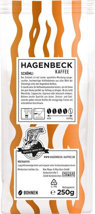 Valori nutrizionali e ingredienti Hagenbeck Kaffee Schümli 250g di fagioli interi (250 g)
