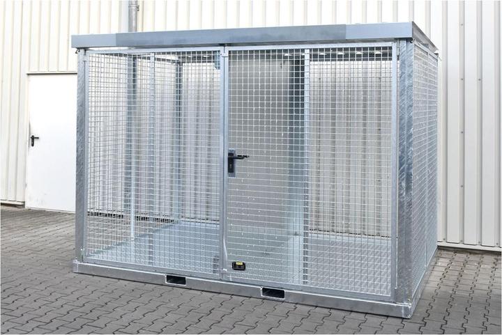 Produktbild eurokraft pro Gasflaschencontainer, montiert