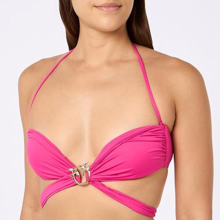 Produktbild Pinko Amaryllis Tecno Bikini-Oberteil mit Vogelmotiv (M)