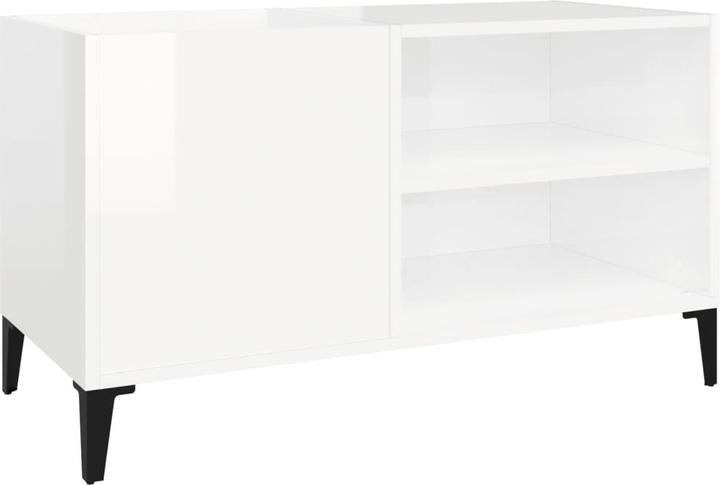 Produktbild VidaXL Plattenschrank Hochglanz-Weiss 84,5x38x48 cm Holzwerkstoff (84.5 x 38 x 48 cm)