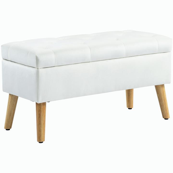 Image du produit Homcom Sitzbank Polyester, Schaumstoff Weiss (80 cm)