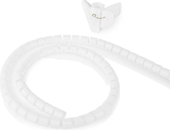 Actual product image Nedis Cable management sleeve 2.00 m 1 piece max. cable thickness: 22 mm PE White (Cable hole, 200 cm)