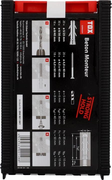 Actual product image Tox Standard-Sortiment Monteur Beton (136 pcs.)