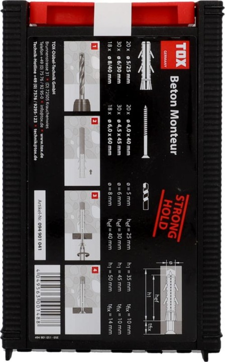 Immagine prodotto Tox Standard-Sortiment Monteur Beton (136 pz.)