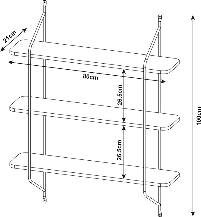 Valori nutrizionali e ingredienti En.Casa Hesel (80 x 21 x 100 cm)