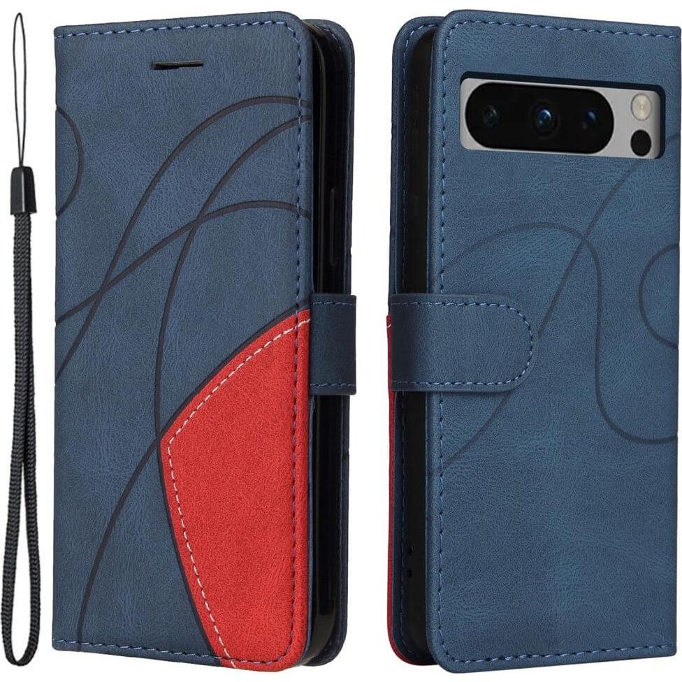 Cover-Discount Google Pixel 8 Pro - Dual-color Etui Hülle blau (Google Pixel 8 Pro), Smartphone Hülle, Blau