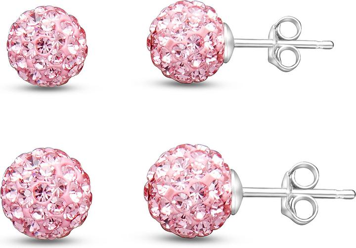 Image du produit Leyda Boucles d'oreilles boule de feu (Argent 925, Pierre synthétique)