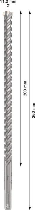 Actual product image DIY PRO SDS plus-5X hammer drill bit, 11 x 200 x 260 mm (11 millimetres)