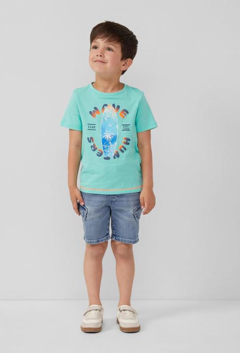 Produktbild S.Oliver T-Shirt T-Shirt aus Baumwolle mit gummiertem Frontprint (128, 134)