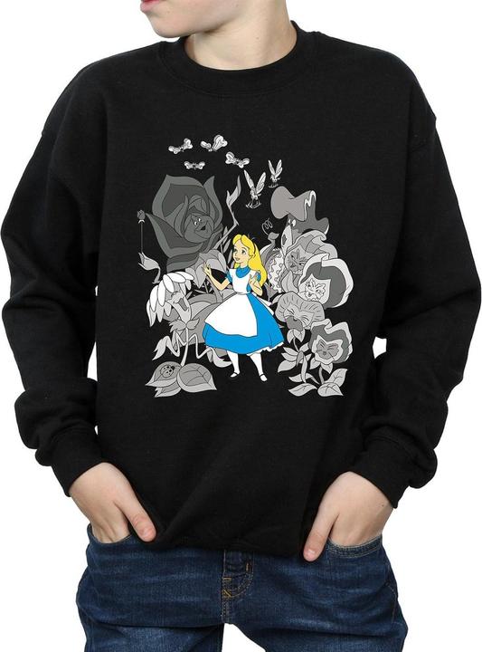 Produktbild Disney Jungen Alice im Wunderland Blumen Sweatshirt (116)
