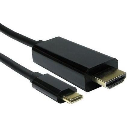 Rs Pro USB-Kabel Schwarz, USB C / HDMI, 1m (1 m, USB), Video Kabel