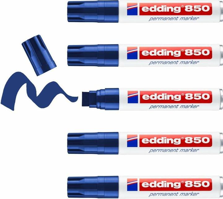 Produktbild Edding 850 Permanent Marker, Keilspitze, versch. Farben (5 x)