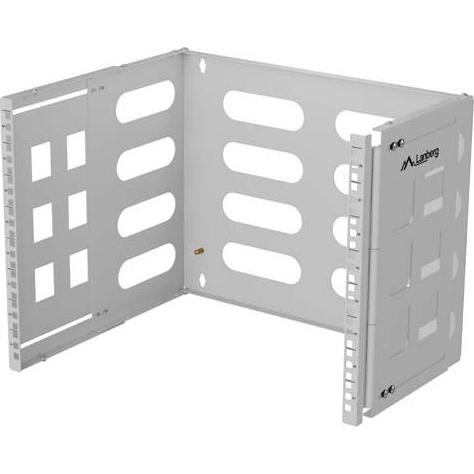 Lanberg Rack Wandhalterung 19" 8U 497x400/240 grau (8 HE, Rack da 19 pollici), Armadio rack, Grigio