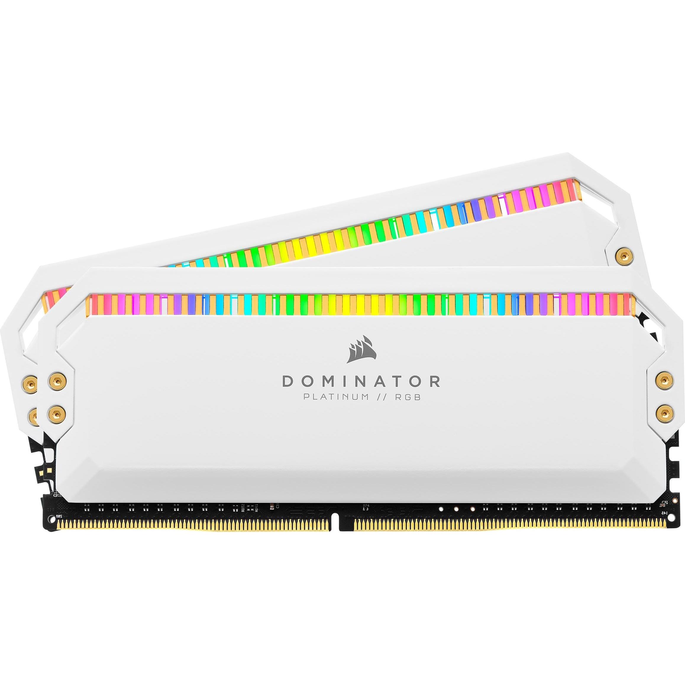 Thumbnail - Corsair Dominator Platinum RGB (2 x 16GB, 3200 MHz, DDR4-RAM, DIMM), RAM, Weiss
