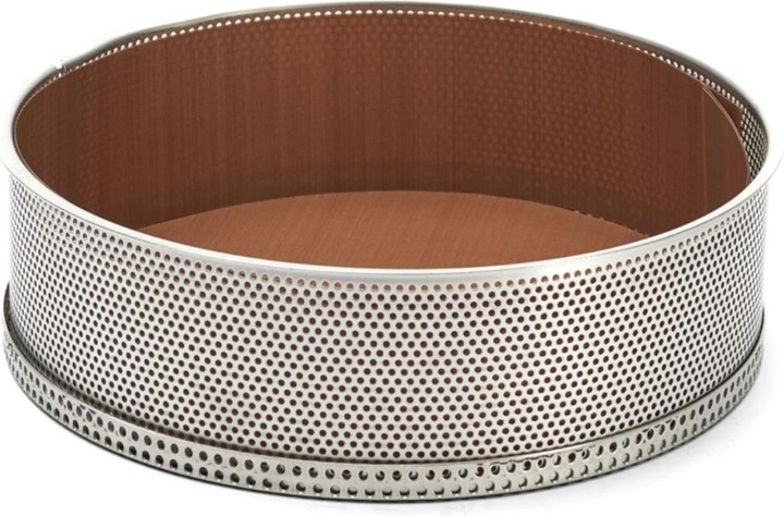 Actual product image de Buyer Cake Tin Stainless Steel Perforated Abn. Bottom 24x6.5 (25.50 cm)