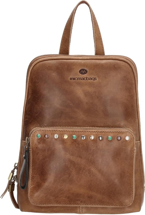 Immagine prodotto Micmacbags Hide & Stitches Masterpiece Rucksack - Sand - 100% Leder