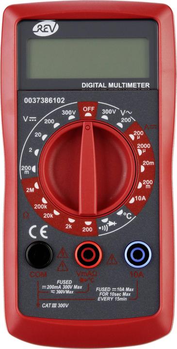 Produktbild REV Vielfachmessgerät Temp.sw/rt Hand-Multimeter digital CAT III (CAT III)