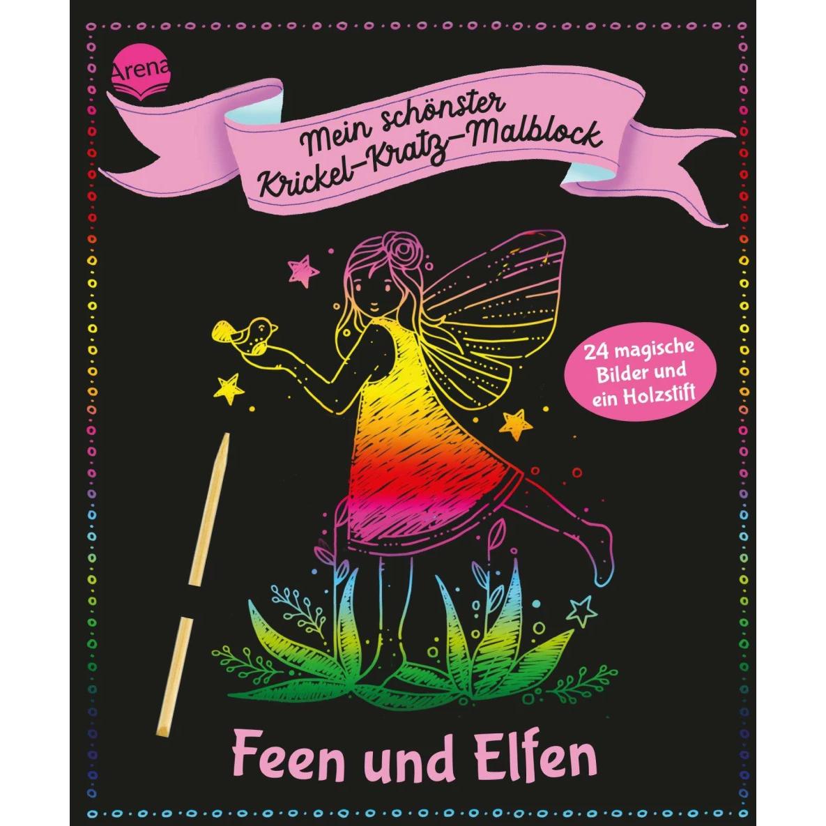 Loewe Verlag Mein schönster Krickel-Kratz-Malblock. Feen und Elfen