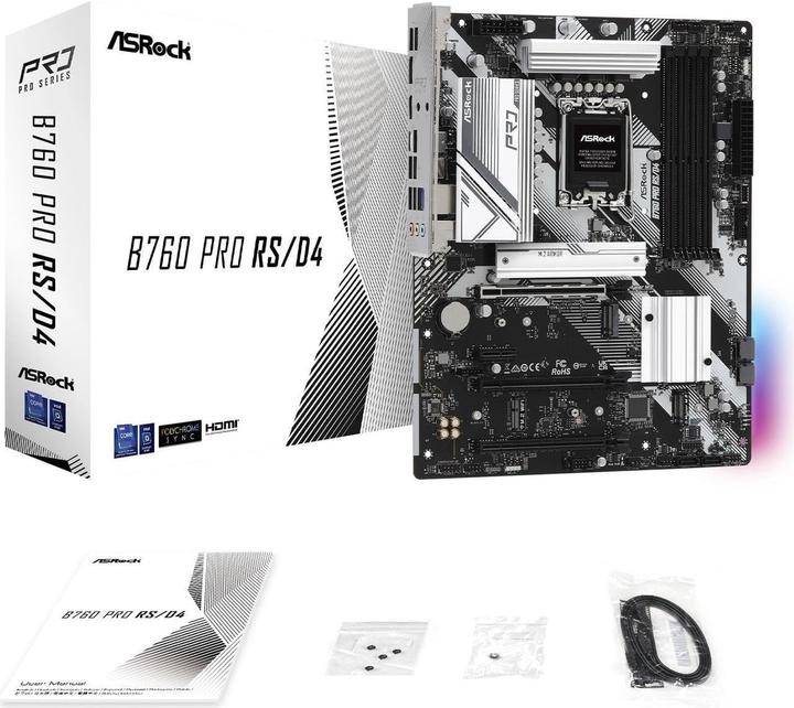 Produktbild AsRock B760 Pro RS/D4 (LGA 1700, Intel B760, ATX)