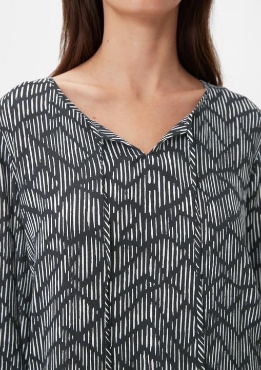 Immagine prodotto Comma Bluse Gemusterte Crêpe-Bluse mit Bindeband (34)