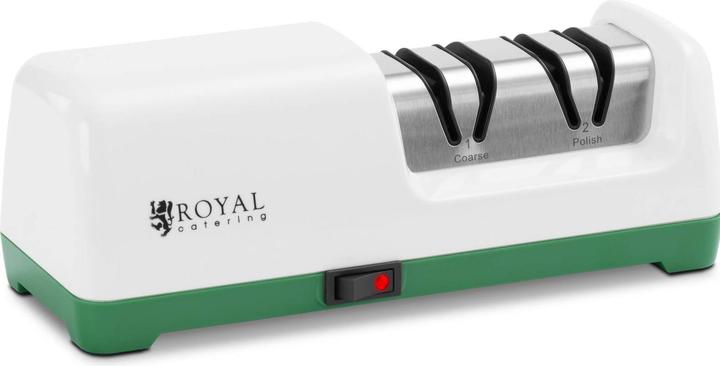 Produktbild Royal Catering Elektrischer Diamant-Messerschärfer Profi-Messerschleifer 2 Stufen 20° Weiss
