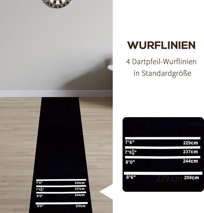 Actual product image Homcom Dart mat 300cm (5000 g)