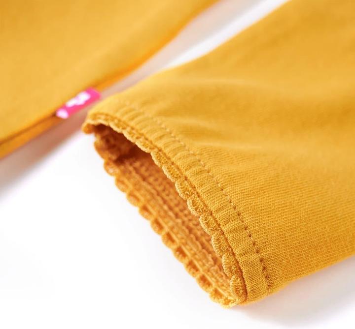 Immagine prodotto vidaXL Camicia da bambino a maniche lunghe ocra scuro 104,Materiale: 95 (104)