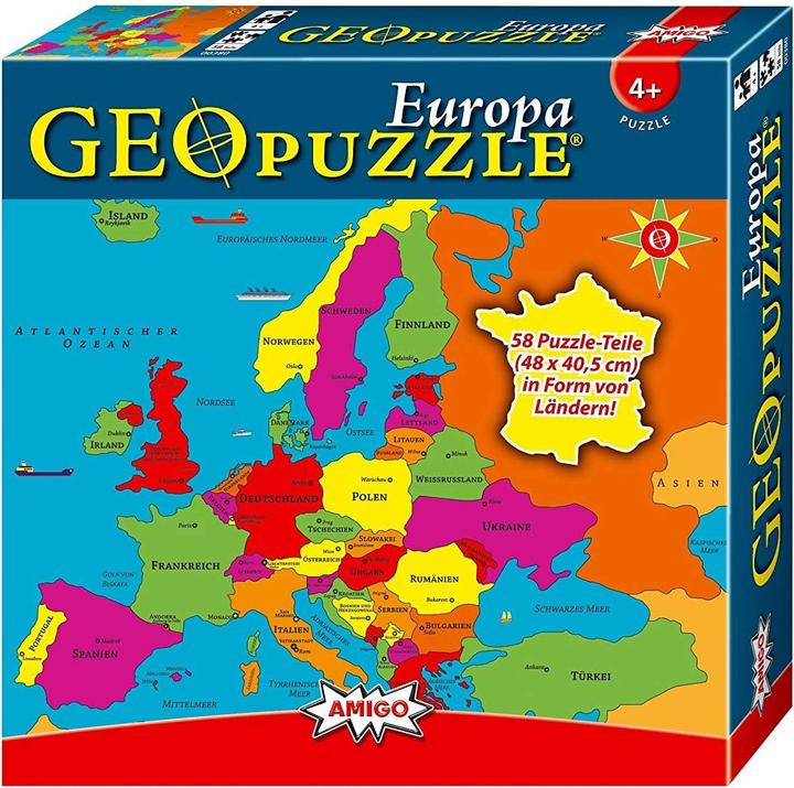 Produktbild Amigo GeoPuzzle Welt (68 Teile)