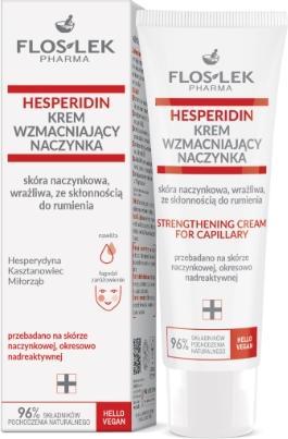 Floslek Pharma Hesperidin Krem wzmacniający naczynka - skóra naczynkowa,wrażliwa ze skłonnością do (50 ml, 24h Creme)