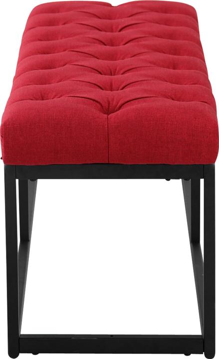 Actual product image Swisshandel24 Bench Amun Fabric Black 150 cm, red (150 cm)