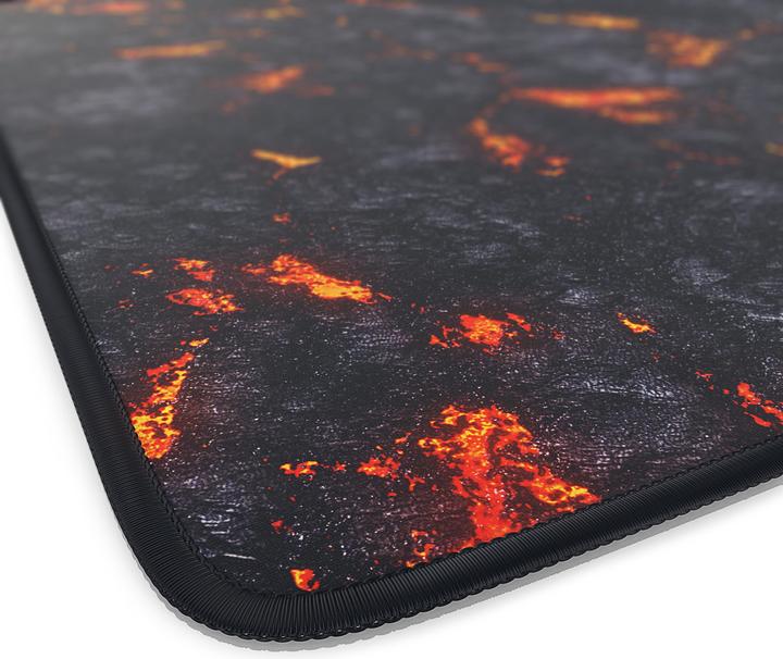 Immagine prodotto Titanwolf Tappetino per mouse da gioco XL, 440 x 350 mm con superficie in tessuto, retro gommato, motivo Lava (XL)