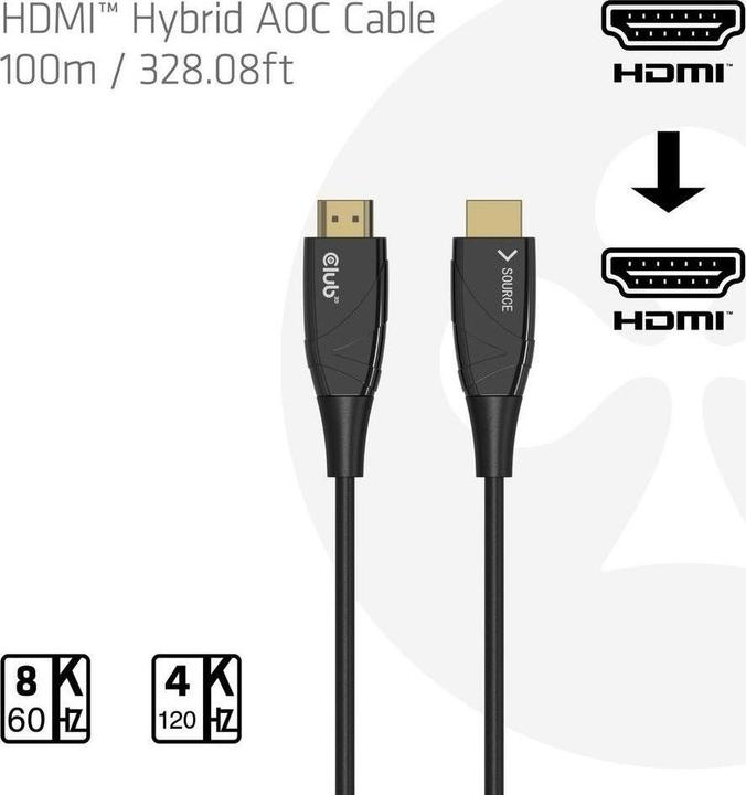 Immagine prodotto Club 3D Cavo HDMI ibrido AOC (100 m)