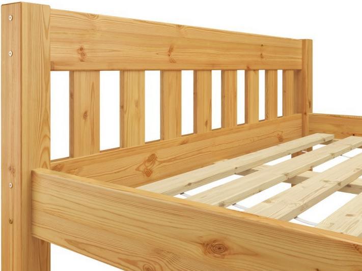 Produktbild Erst-Holz Einzelbett Bettrahmen 120x200 Futonbett Kieferbettgestell Massivholz natur Rollrost 60.38-12 (120 x 200 cm)