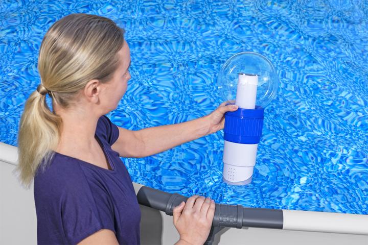 Actual product image Bestway SolarSphere LED Chemical Dispenser