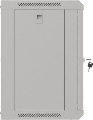 Produktbild Lanberg Wandmontierte Schrank 19 9HE 540x350 graue mit Glastüren (FLAT PACK) (10.86 HE, 19 Zoll Rack)