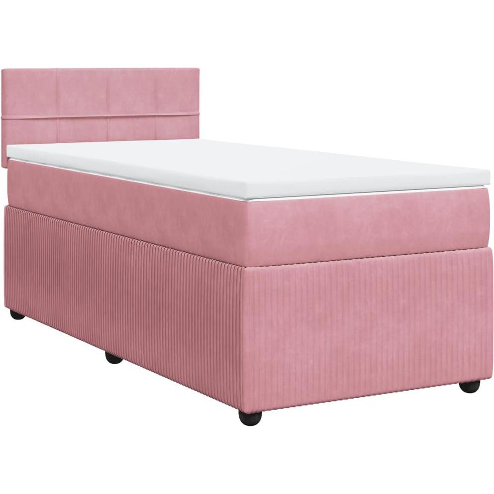 Thumbnail - VidaXL, Bett, Bo x springbett mit Matratze 100 x 200 cm Samt (100 x 200 cm)