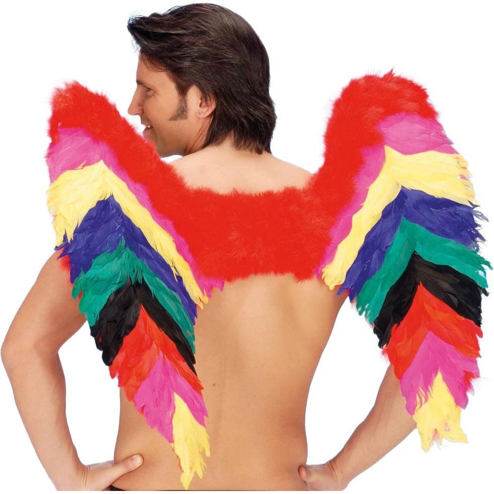 Metamorph Rainbow Federflügel - Kostümflügel für Fasching