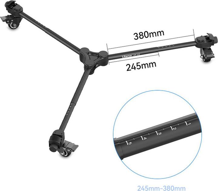 Produktbild Ulanzi AT 02 Portable Tripod Roller Baseplate (Metall)