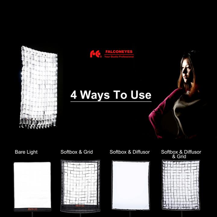 Actual product image Falcon Eyes Softbox + Honeycombs RX-SB36HC for LED RX-36TDX (Comb)
