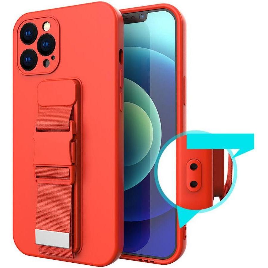 Thumbnail - Hurtel Rope case gel case with a chain lanyard bag lanyard iPhone 13 Pro Max yellow (Apple iPhone 13 Pro Max), Smartphon...