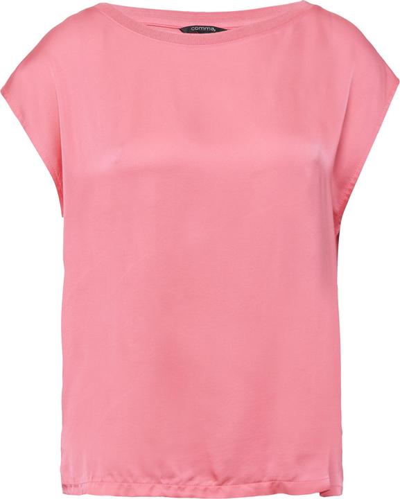 Comma T-Shirt Shirt im Fabricmix mit überschnittenen Schultern