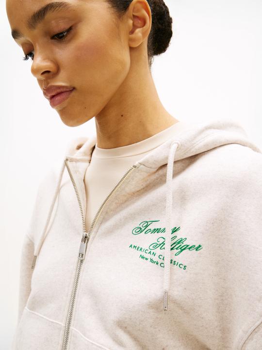 Actual product image Tommy Hilfiger Modern Script Zip Terry Hoodie (L)