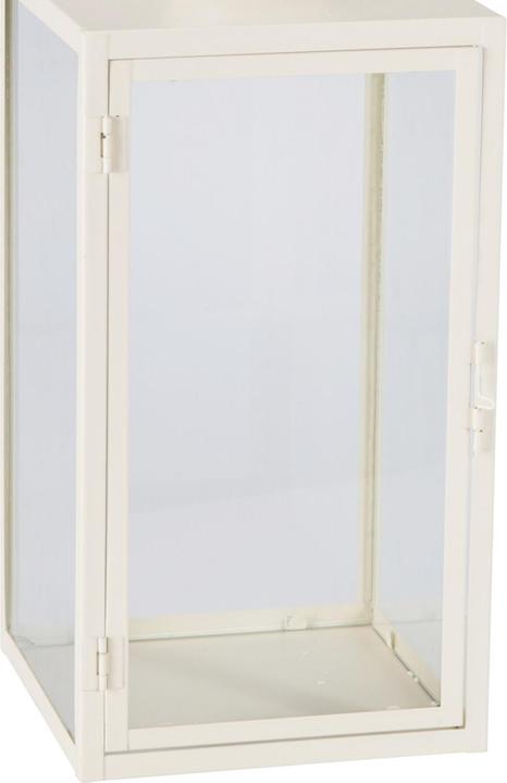 Produktbild Mojawo 2tlg Metall Laternen Set Cremeweiss Gartenlaterne Windlicht ca.H34/47cm