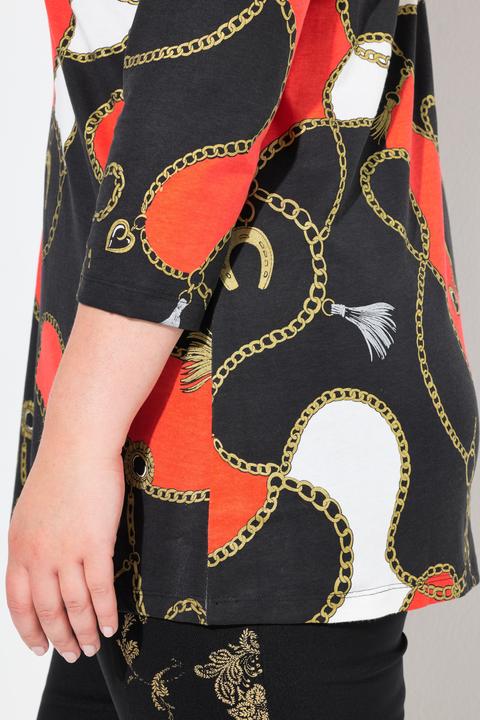 Actual product image Miamoda T-Shirt, A-Linie, Kettenmuster, 3/4-Ärmel (46)