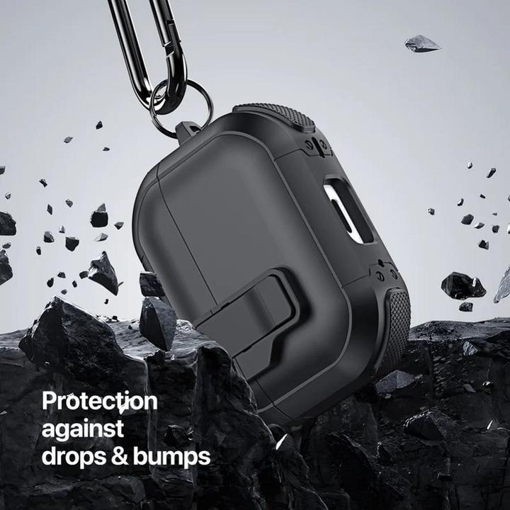 Immagine prodotto Dux Ducis Headphone case - AirPods 4 PECP Series PC+TPU Cover with Hook Black (Coperchio della custodia di ricarica)