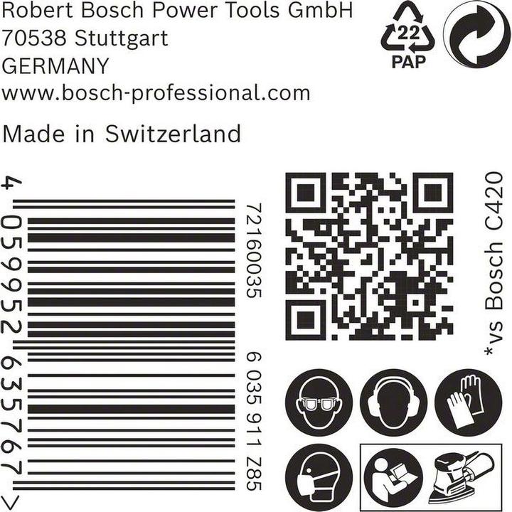 Produktbild Bosch Professional Zubehör EXPERT M480 Schleifnetz, 100 x 150 mm, G 240, 50 Stück (240)