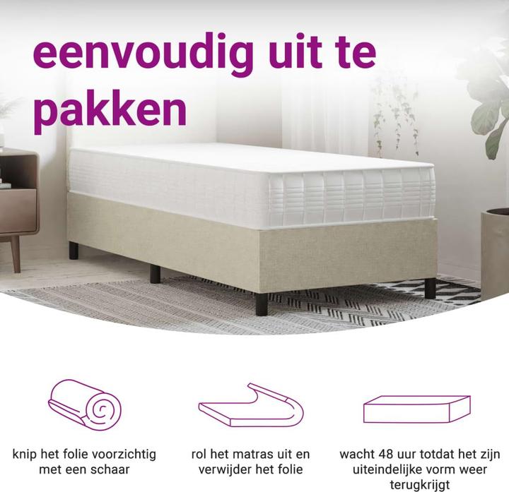 Actual product image vidaXL Taschenfederkern-Matratze (90 x 200 cm)